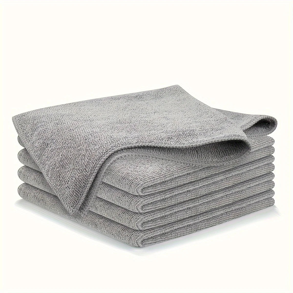 Chiffon microfibre vitre Néto gris, lot de chiffons pliés