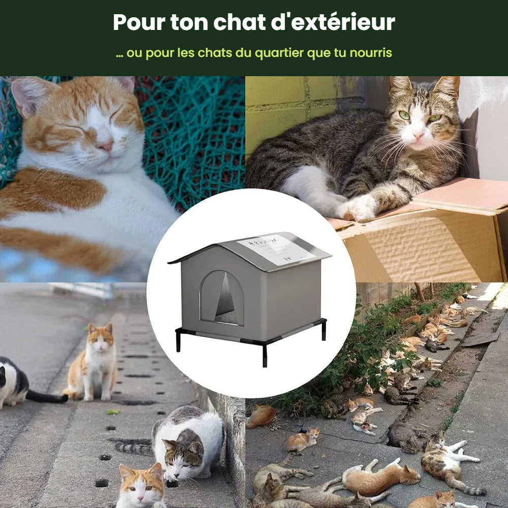 Abri KyvoAbri pour chats d'extérieur et chats du quartier
