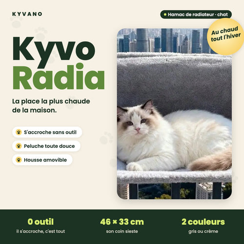 KyvoRadia – Cat Radiator Bed, Hanging Cat Hammock in Soft Plush