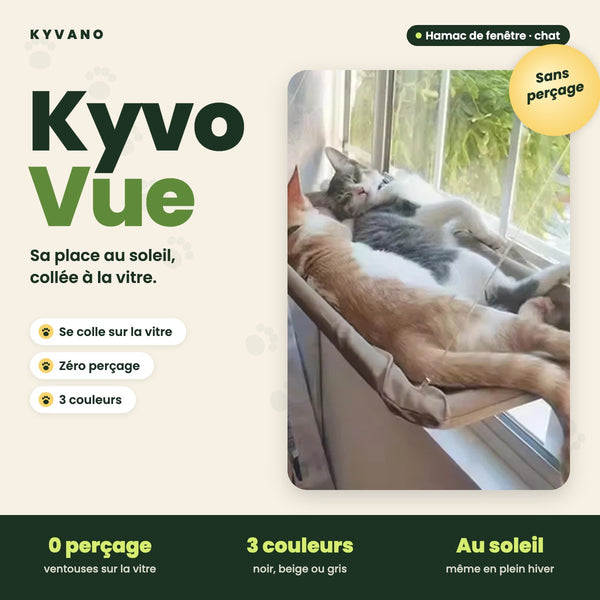 KyvoVue – Cat Window Hammock with Suction Cups, No Drilling