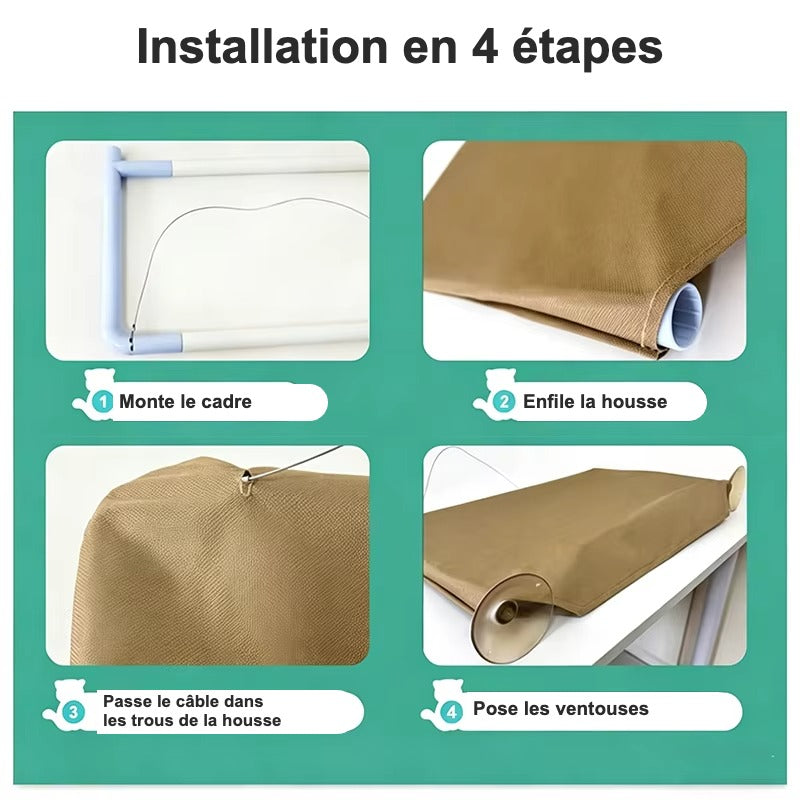 Installation du hamac de fenêtre KyvoVue en 4 étapes
